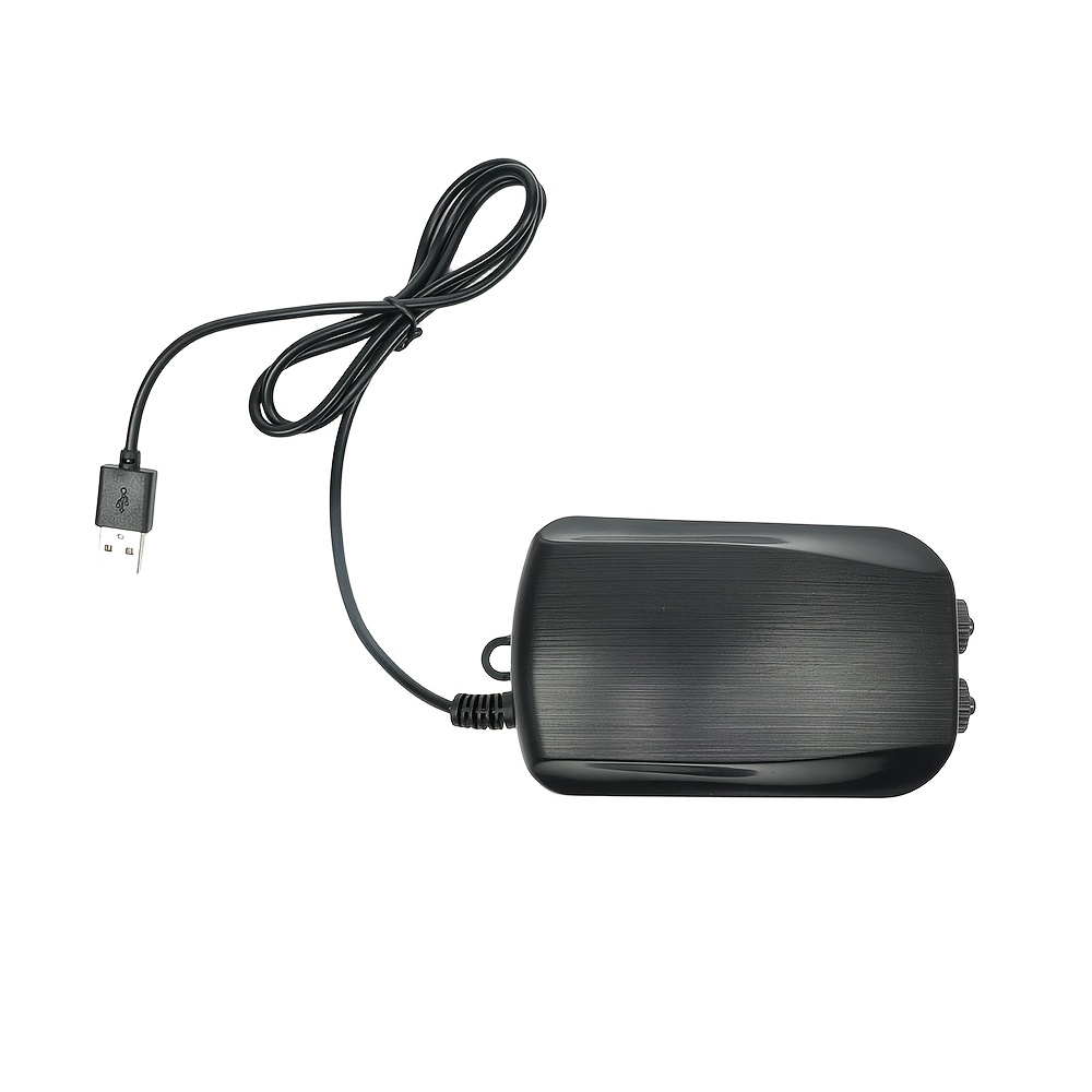 TEMU Usb-powered Aeration Pump, , Dual-outlet Air Bubbler, Portable Oxygen Pump Suitable For Fish Tanks, Turtle Tanks, And Outdoor Fishing Aeration.