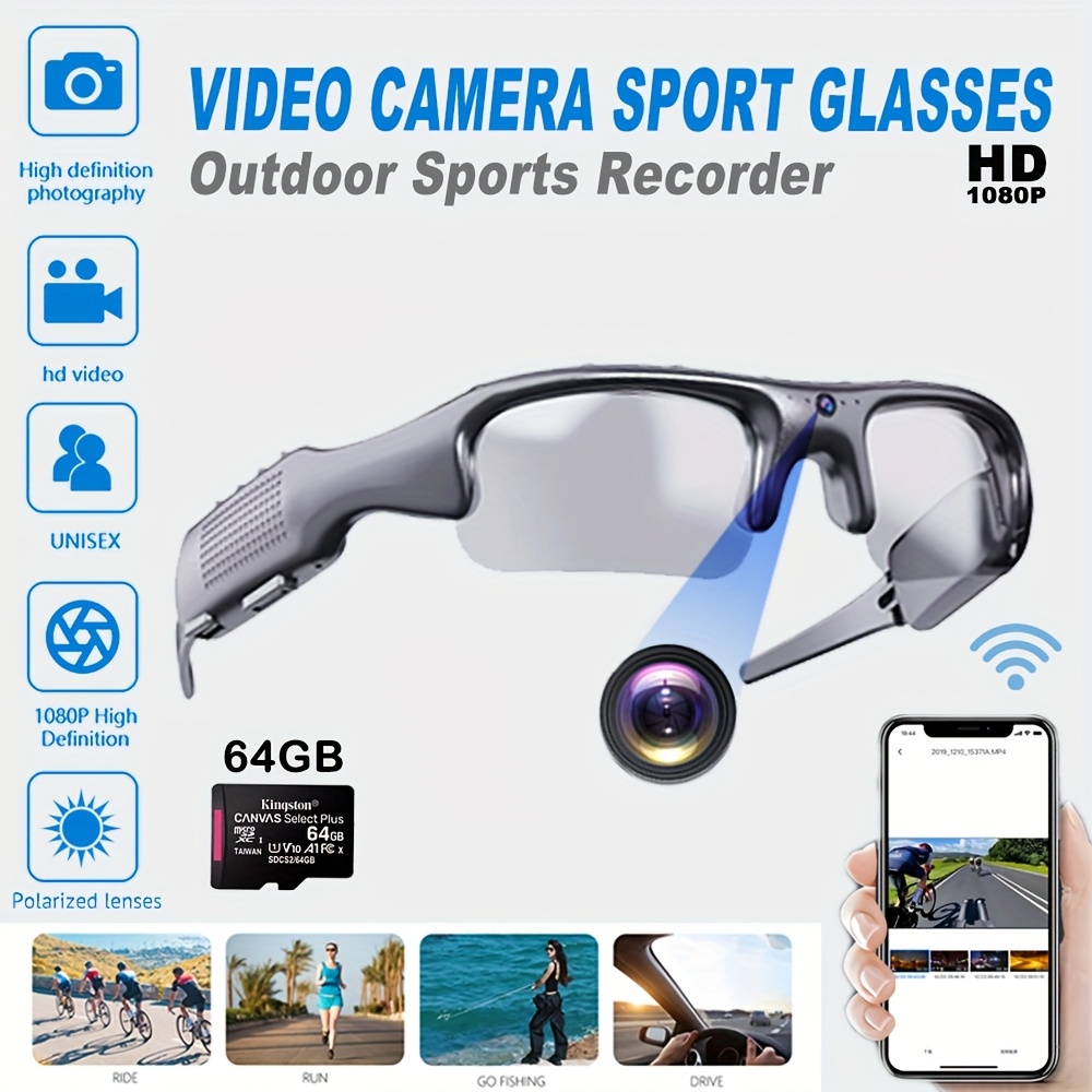gafas cámara hd 1080 gafas inteligentes video cámara Temu
