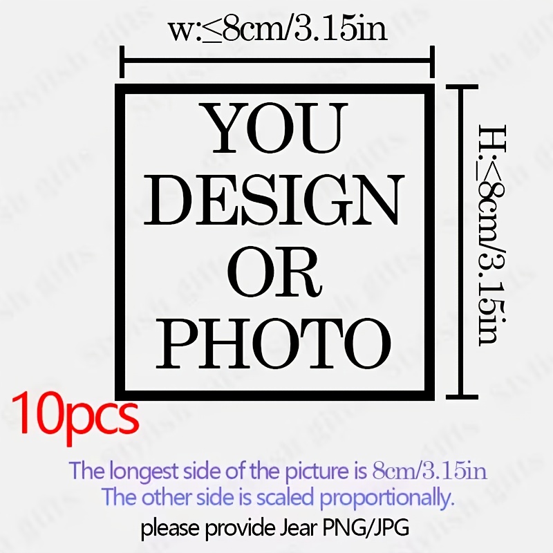 TEMU Optional 10-sheet Pack, Diy Transfer Stickers, Uploadable Custom Designs, Including Photos, Text, Company Logos And Patterns, Holiday Party