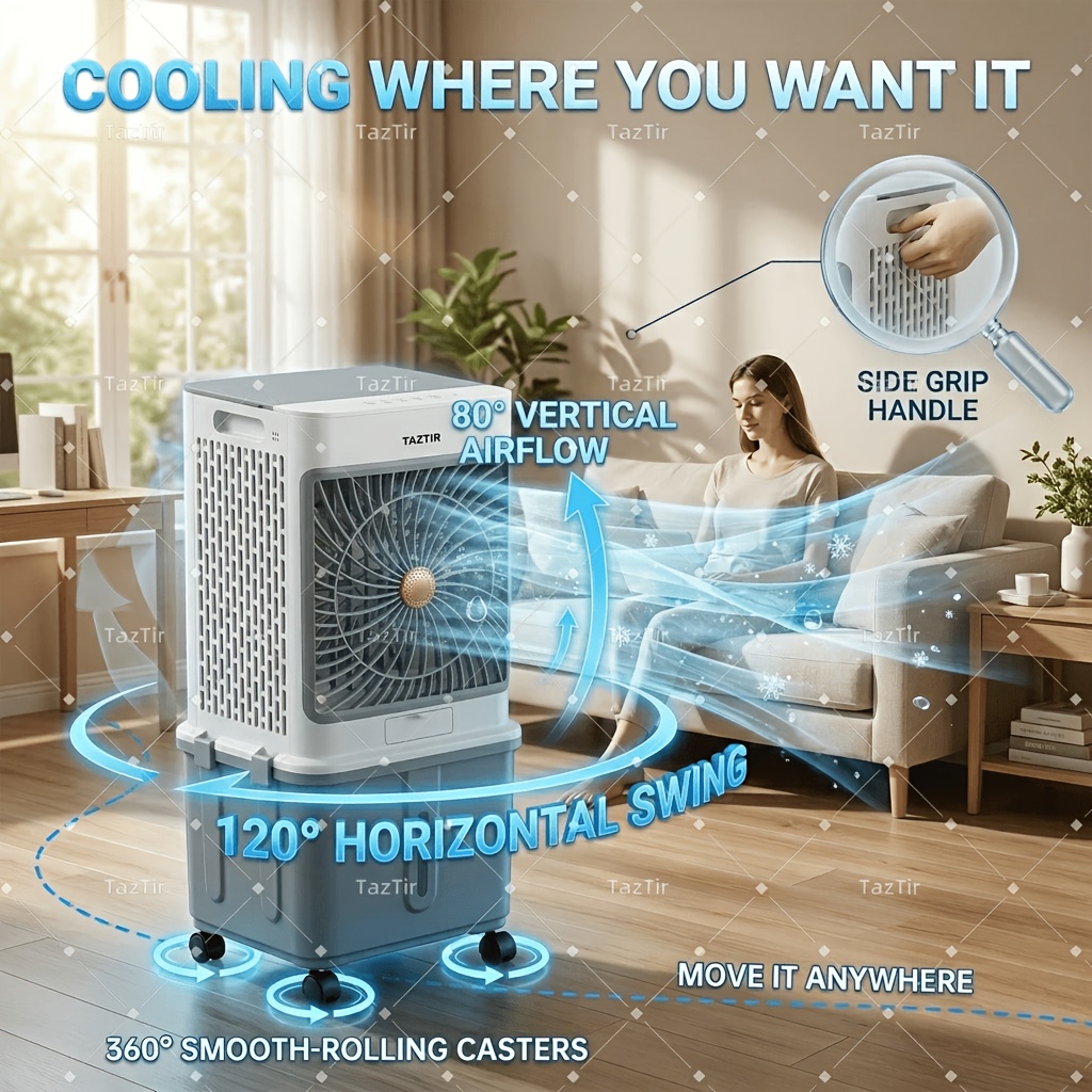 TAZTIR 2200 CFM Portable Air Cooler, Portable Air Conditioner Fan... product image 10