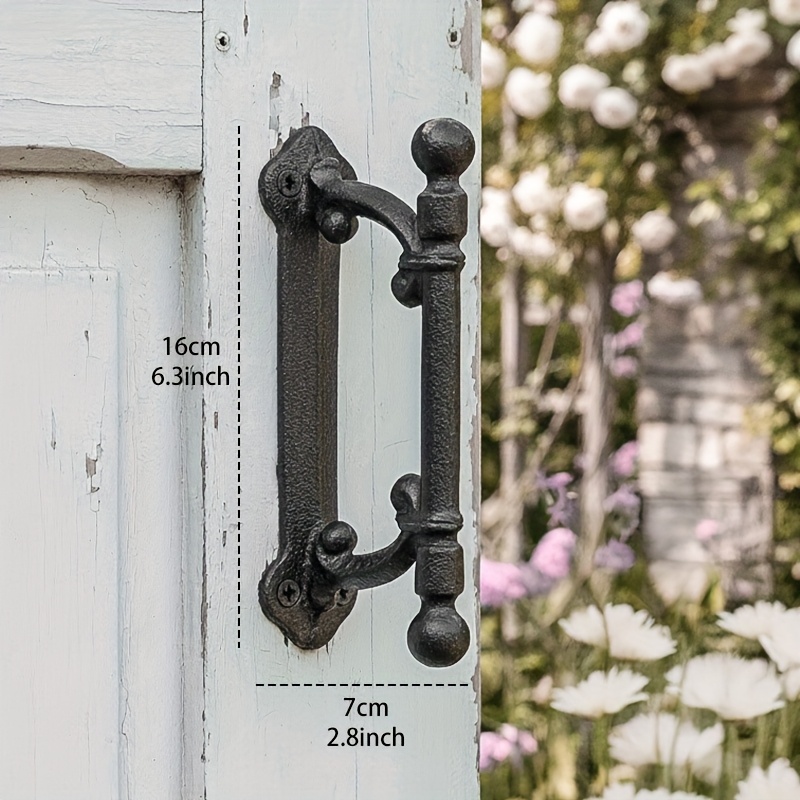 1 European Vintage Cast Iron Door Handle, Sturdy And Durable, Easy-to-install Door Pull, Garden Entrance Door Handle