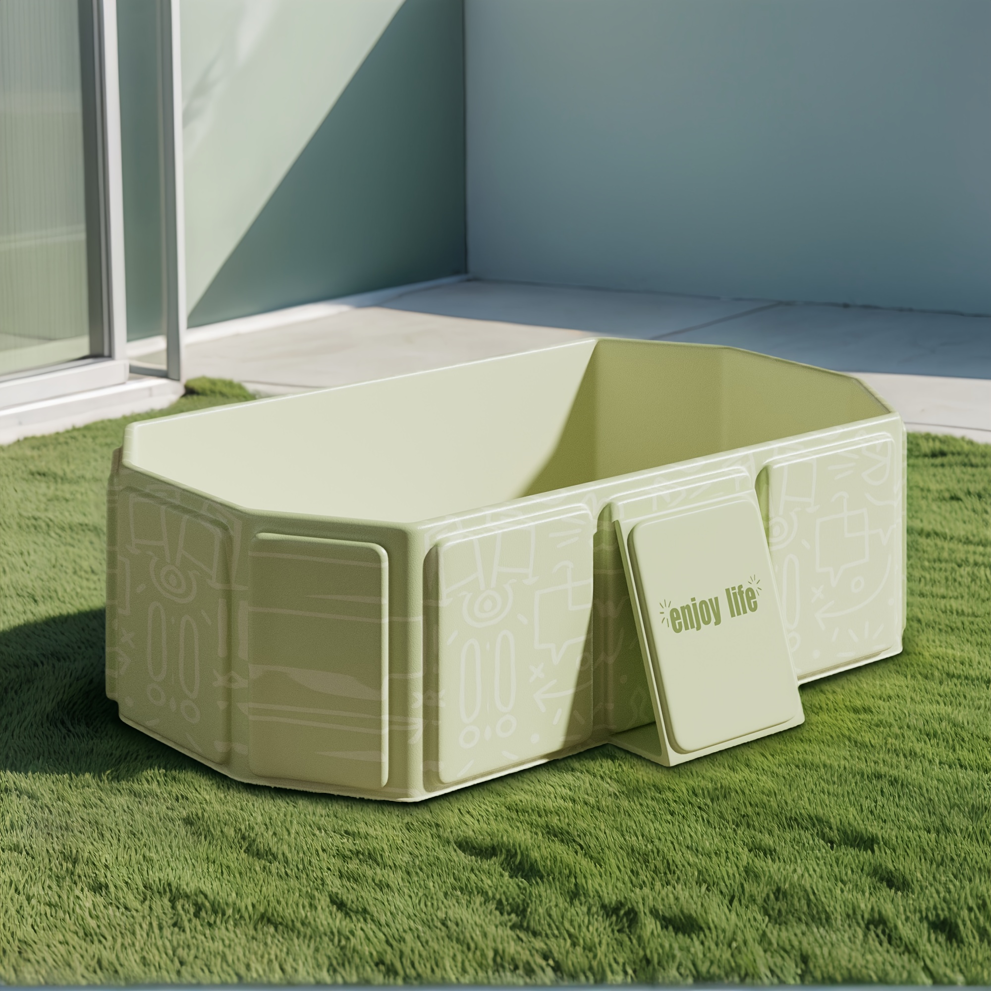 1pc portable collapsible bathtub pvc non slip - Temu