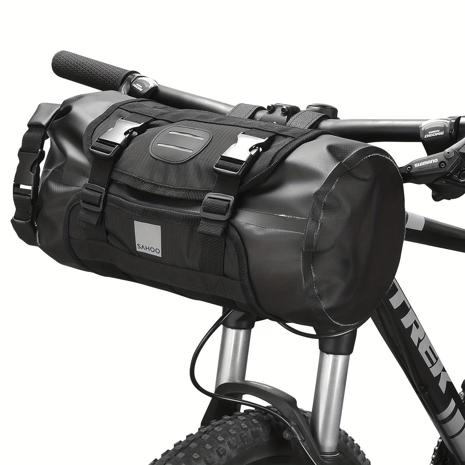 

1 Universal Waterproof Canvas Black Outdoor Bicycle Front Frame Storage Bag