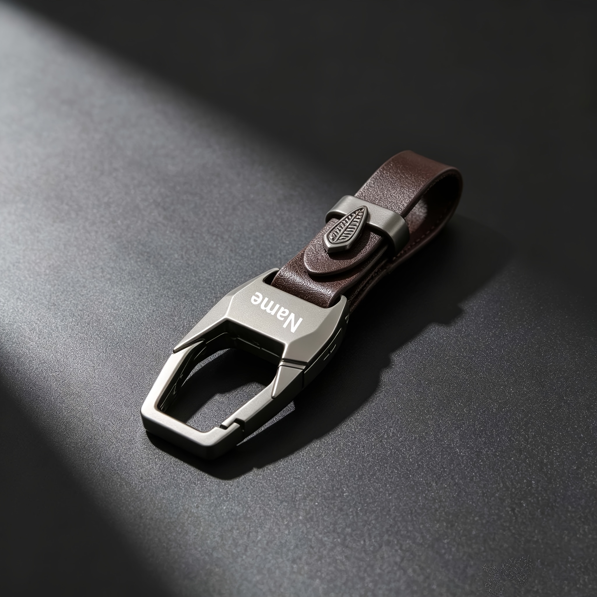 TEMU Custom Text Premium Keychain, Personalized Name Key Ring, Anti-loss Men' Multifunctional Key Chain, Durable , Suitable For Wedding Gifts, '