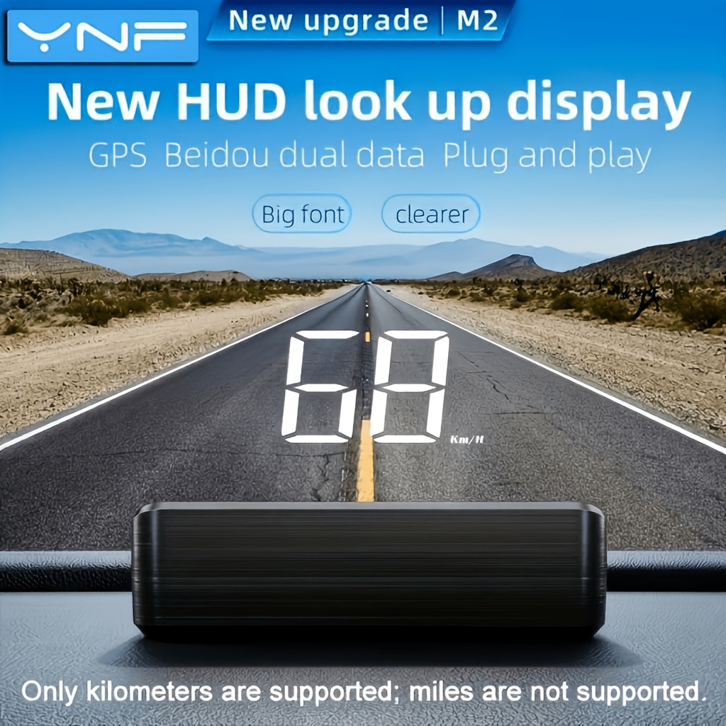 [ynf Artifact] Car Hud Head-up Display/+number Plate Hd Projection Real-time Speed Compatible With 99% Of Car Models Speed/speed/mileage Monitoring Plug And Play