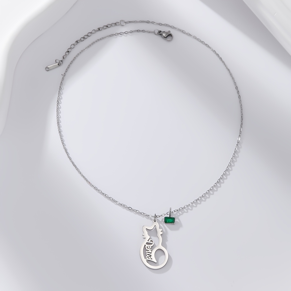 Personalized Stainless Steel Seahorse Pendant Necklace