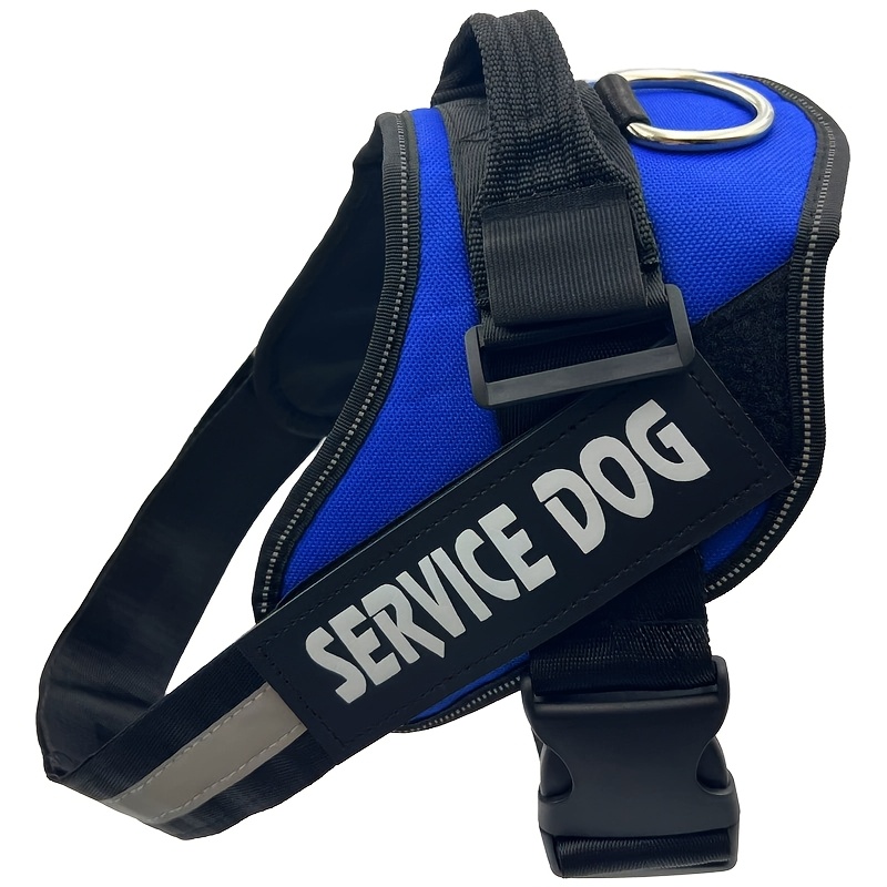 TEMU Customizable Reflective Vest Style Dog Harness, No Pull Chest Harness With 2 Personalized Patches, Premium Durable Comfortable With Night