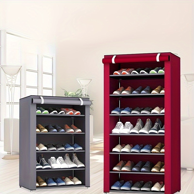

Classic Floor Mount Shoe Cabinet With Multiple Components - Lockable, Space-saving, Dust-proof Storage Organizer - Easy Assembly For Entryway Or Bedroom Without Electricity Or Wooden Materials.