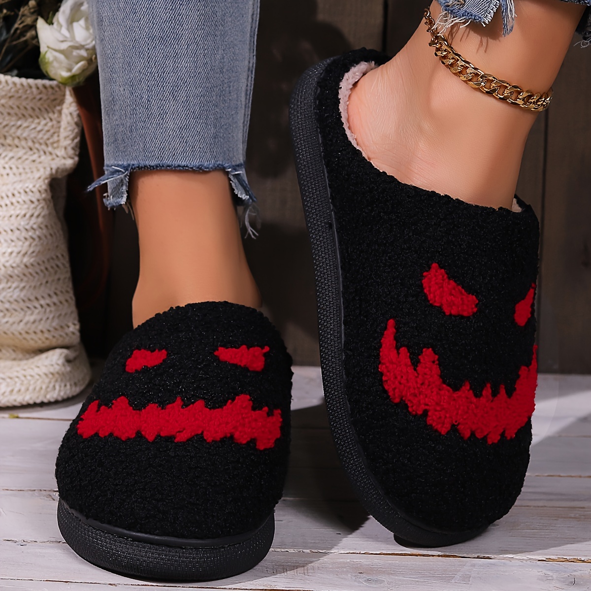 

Festive Slippers: Cozy, Fuzzy, And Warm For Indoor Use - Perfect For Fall And Winter Seasons