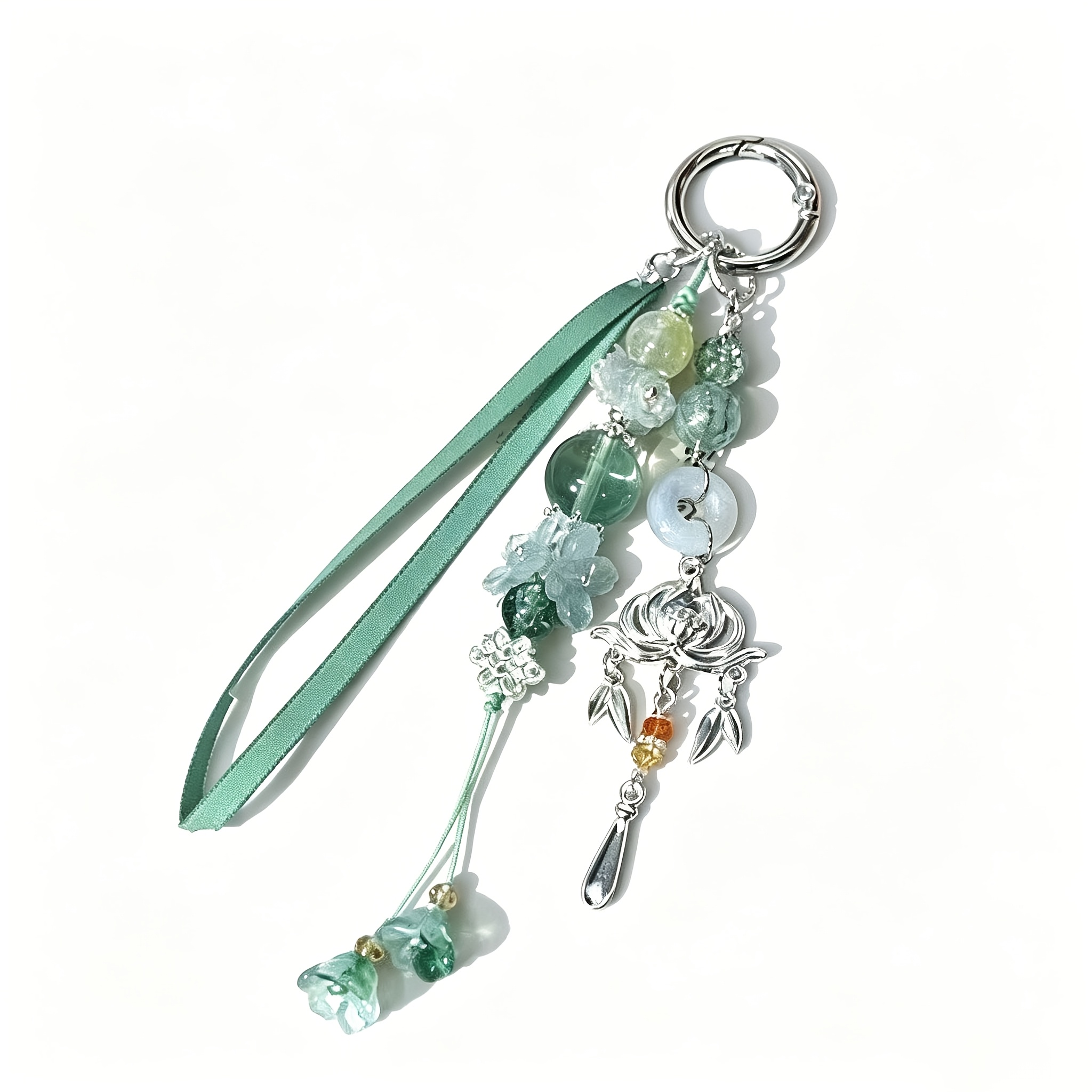 TEMU 1pc Simple New Chinese Style Beaded Phone Charm, Bag Pendant, Hanfu Enthusiast Accessory Chain, Can Decorate Handbags, Bluetooth Earphone Cases,