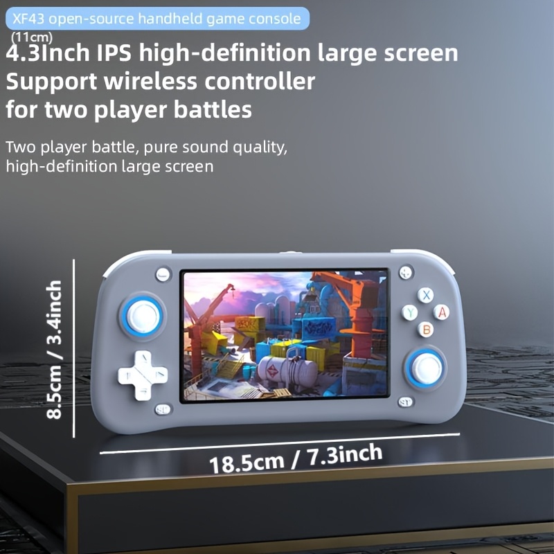 xf43 レトロ携帯ゲーム機 64gb tfカード付き システム搭載4.3インチips