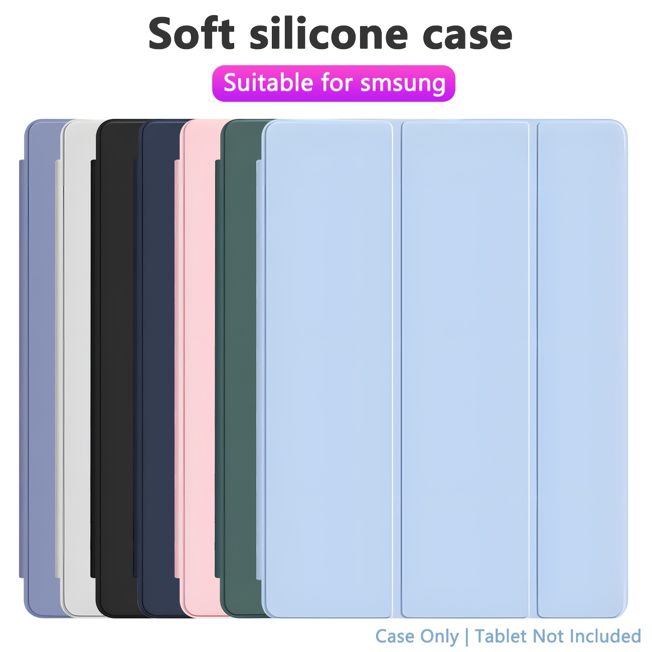 item picture for samsung a7 lite a8 a9 s6 lite s7 s8 s9 s9 fe s10 s10 fe s10 lite tablet case with   stand auto wake sleep lightweight scratch resistant soft case for p610   x110 x210 8     9 11 inch protective cover