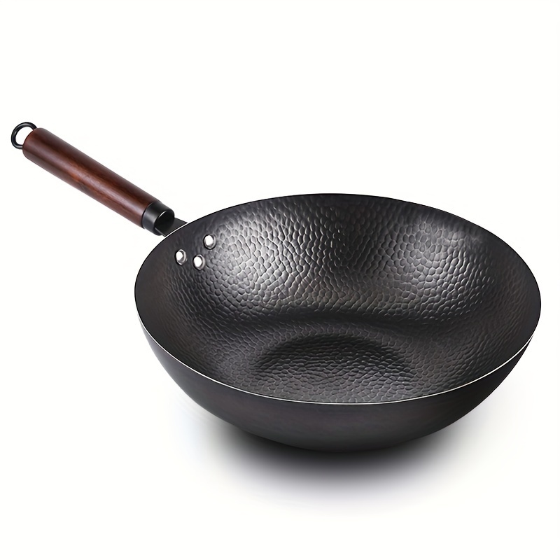 1pc cast iron wok 12 6 wok chinese style wok flat bottom cooker electromagnetic stove electric gas halogen all stoves kitchen utensils kitchen utensils kitchen accessories household kitchen supplies