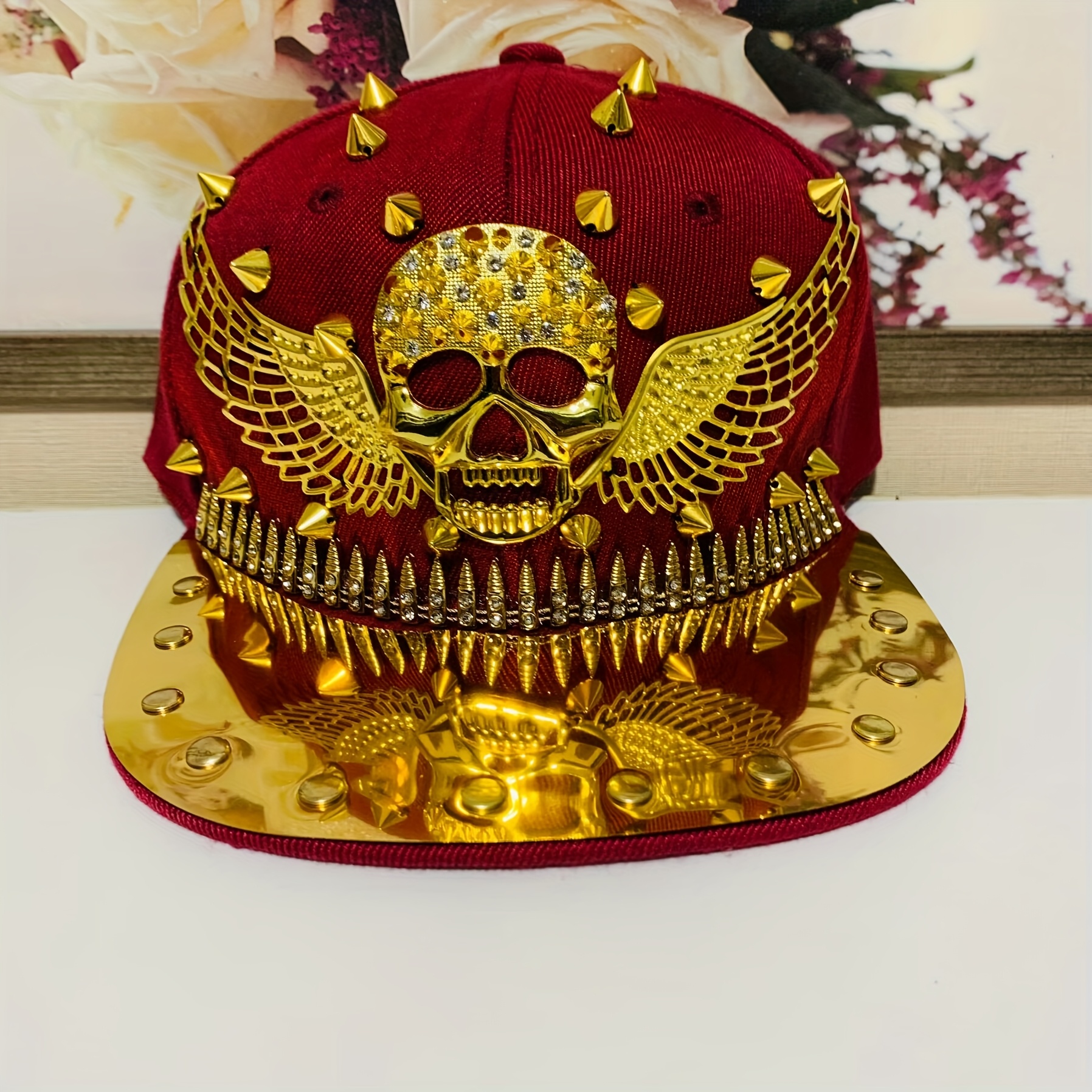 mens new stylish flat brimmed hip hop street dance punk - Temu