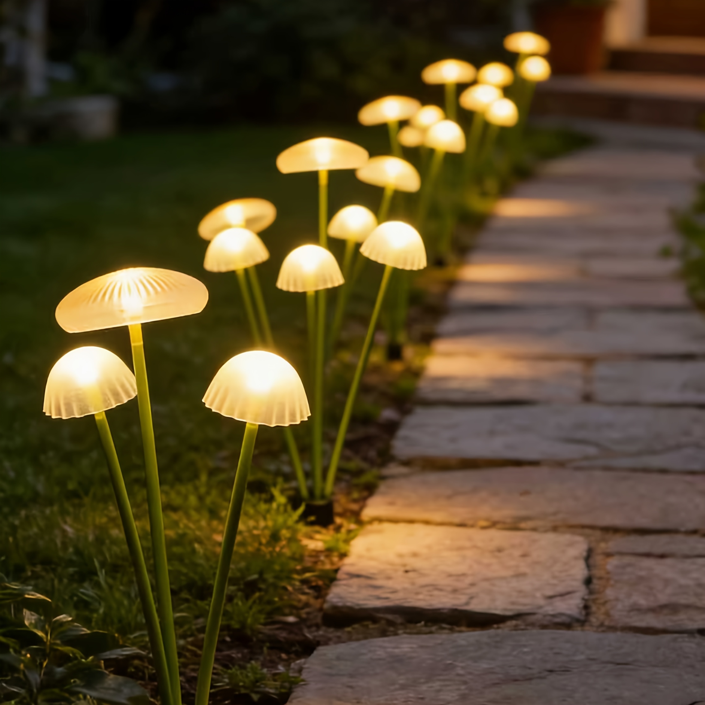 TEMU 2-pack Jellyfish Solar Outdoor Lights, Energy-saving Led Holiday Decorative Lights, Solar Powered Garden Lights, Ground Insertion Ip65, Suitable