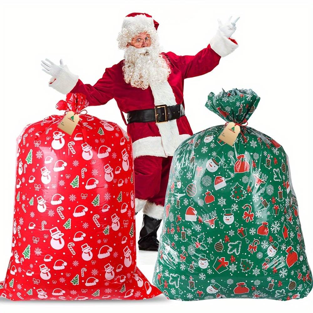 

Christmas Gift Bags 3pcs - 56"x36" & , For Presents, , Favors | Plastic, For Wrapping