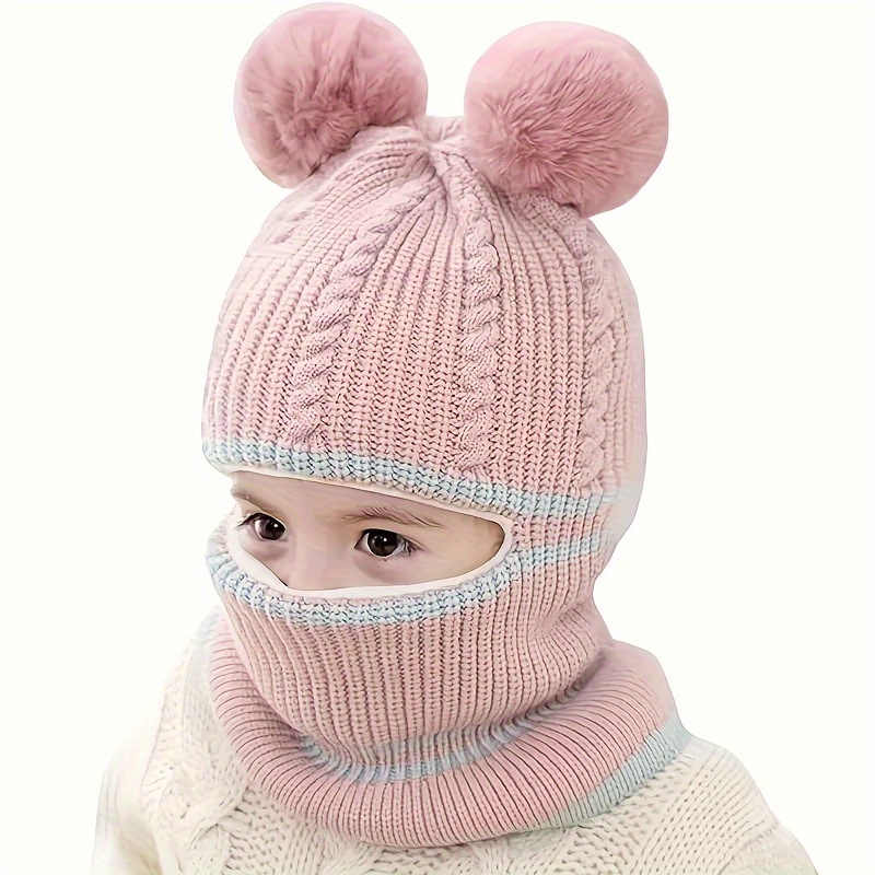 

Cozy ' 3-in-1 Winter Hat, Scarf & Face Mask - Warm Fleece , Windproof Ear Protection For , Stretchy Cotton ,