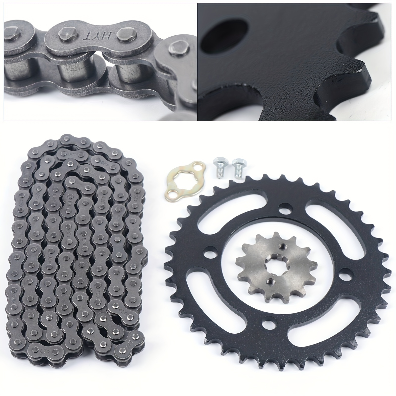 

420 Chain Rear Front Sprocket Sets Fits For 110cc 125cc Atv Go Karts Dirt Bike