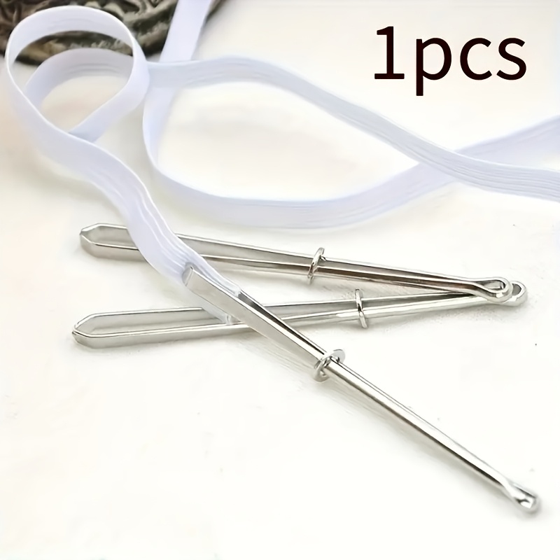 TEMU 1pc Silver-gray Elastic Band Threading Clip, A Sewing Tool For Belts, Ideal For Pants, Sewing Supplies, And Handmade Projects