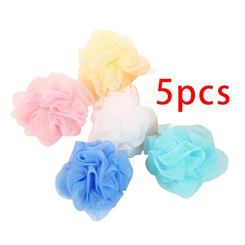 TEMU 10/5pcs Soft Mesh Bath Balls, Bath Products For Men And Women, Exfoliating Bath Products, Vitality Bath Balls, Soft Sponge, Bath Products,