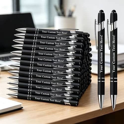 5 pack personalized metal ballpoint pens random colors included custom engraving for names messages corporate bulk gifts student awards promotional items durable metal pens with personalization