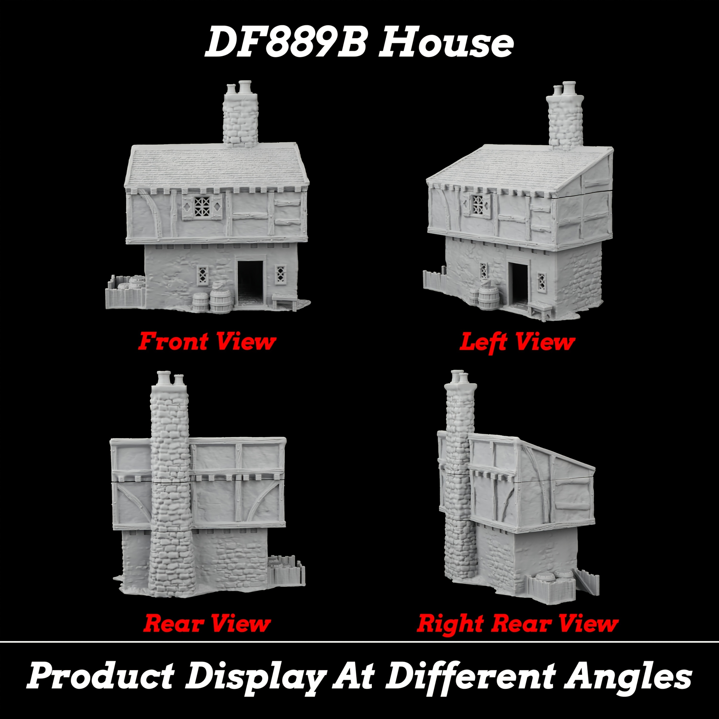 Medieval RPG Terrain, Miniature Shop House Diorama Kit