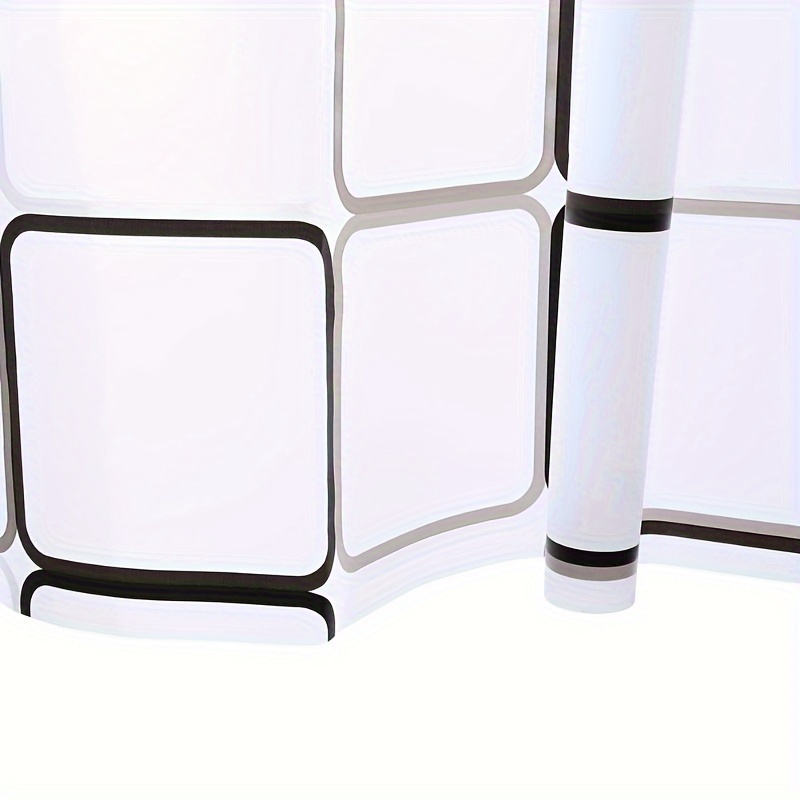 Long Bathroom Shower Curtain with Ring Hooks, Washable Design