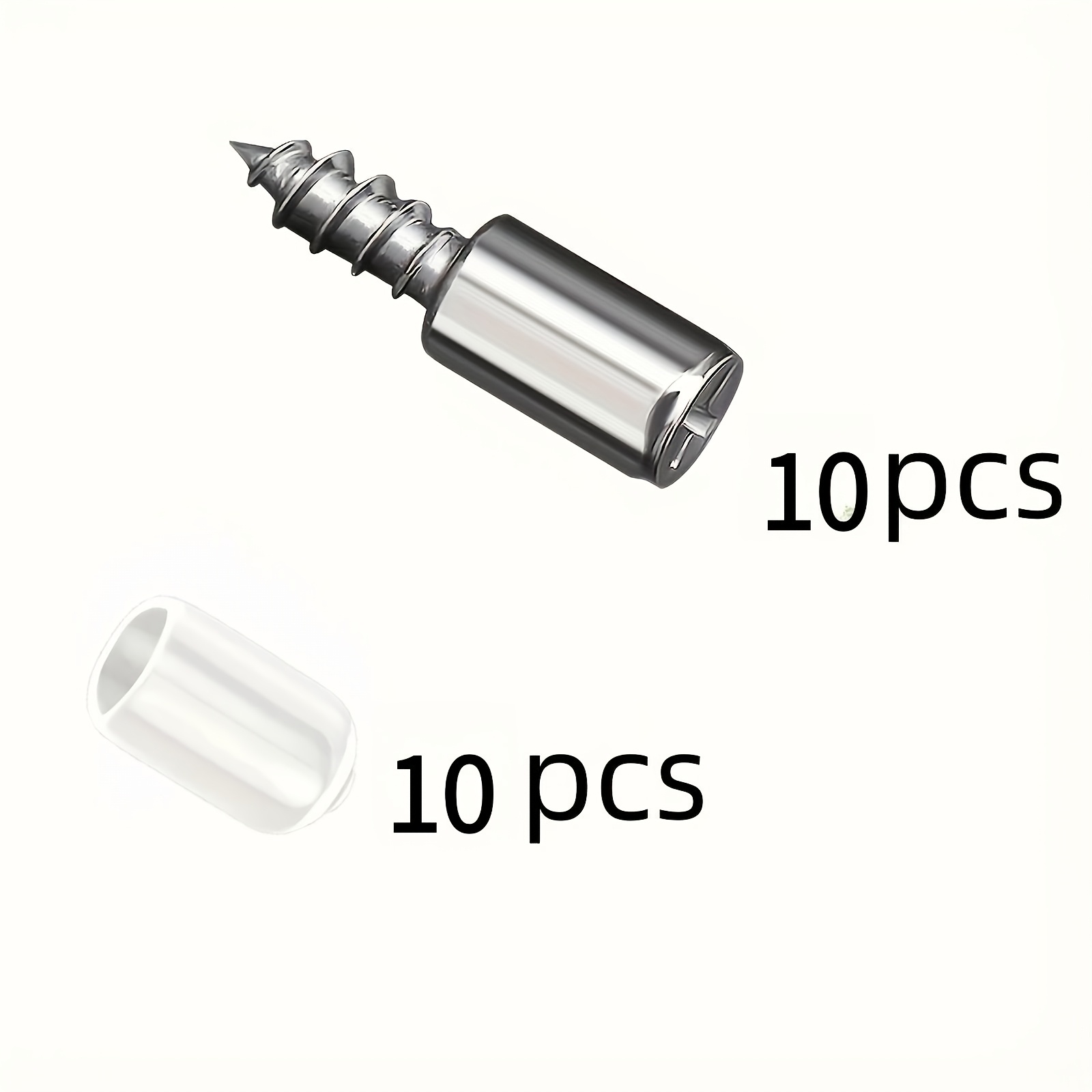 TEMU 20 Heavy-duty Metal Shelf Support Pins With Anti-slip Sleeves And Of Self-tapping Screws For Cabinet Shelf Dividers And Particle Board Support |