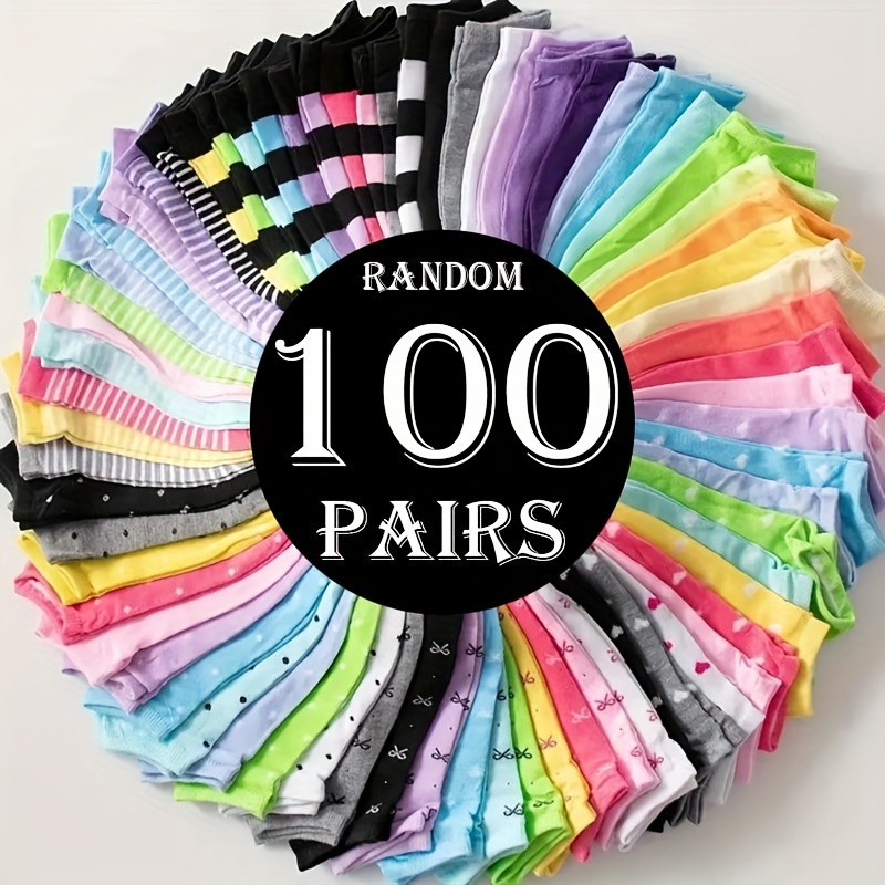 

5/15/30/50/ Pairs Candy Colored Socks, Casual & Breathable Ankle Socks, Women's Stockings & Hosiery