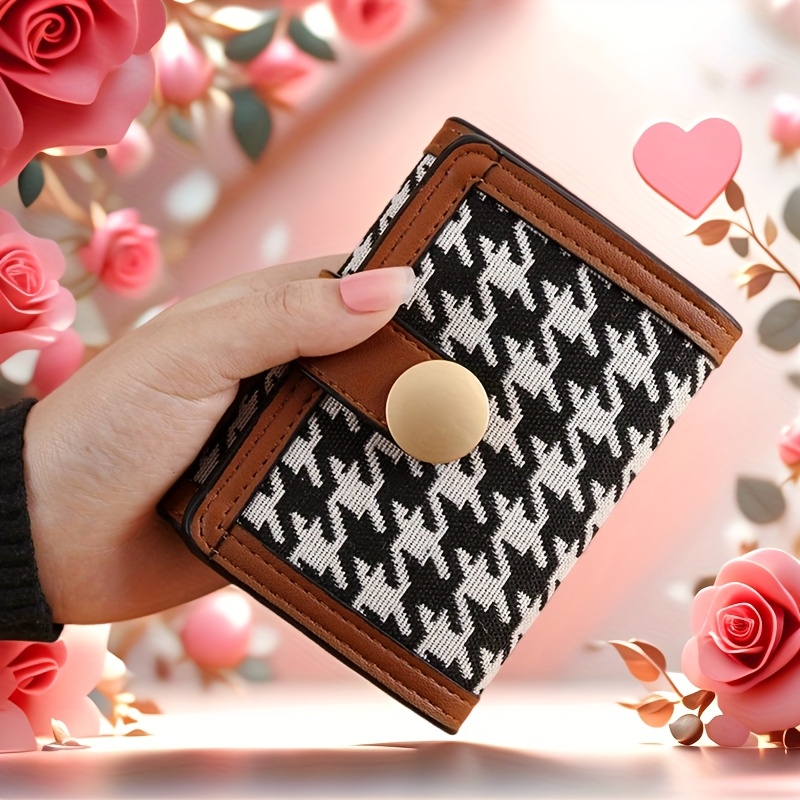 

Korean Version Of Small Purse Female Long Bird Lattice Multi-card Money Clip With Japanese Korean Handbag Female