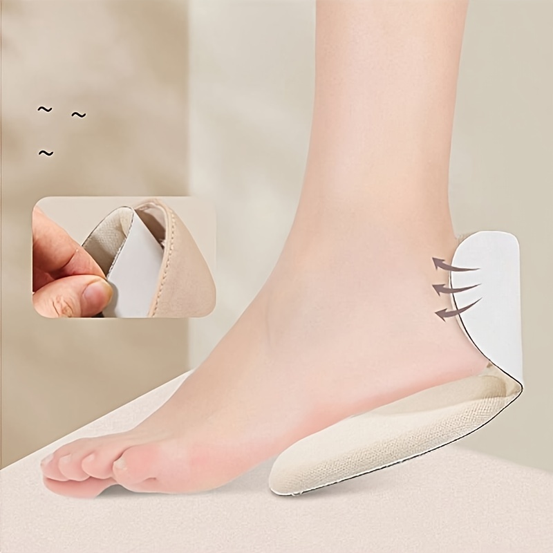 A Pair of T-Shaped Foam Half Size Thick Anti Slip And Anti-Wear High-Heeled Shoes with Heel Stickers