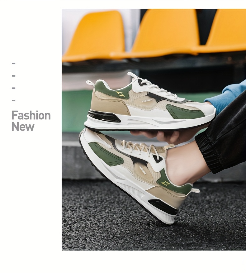 mens fashion sports sneakers lightweight versatile running shoes with     lace up closure comfortable for casual attire and outdoor activities details 4