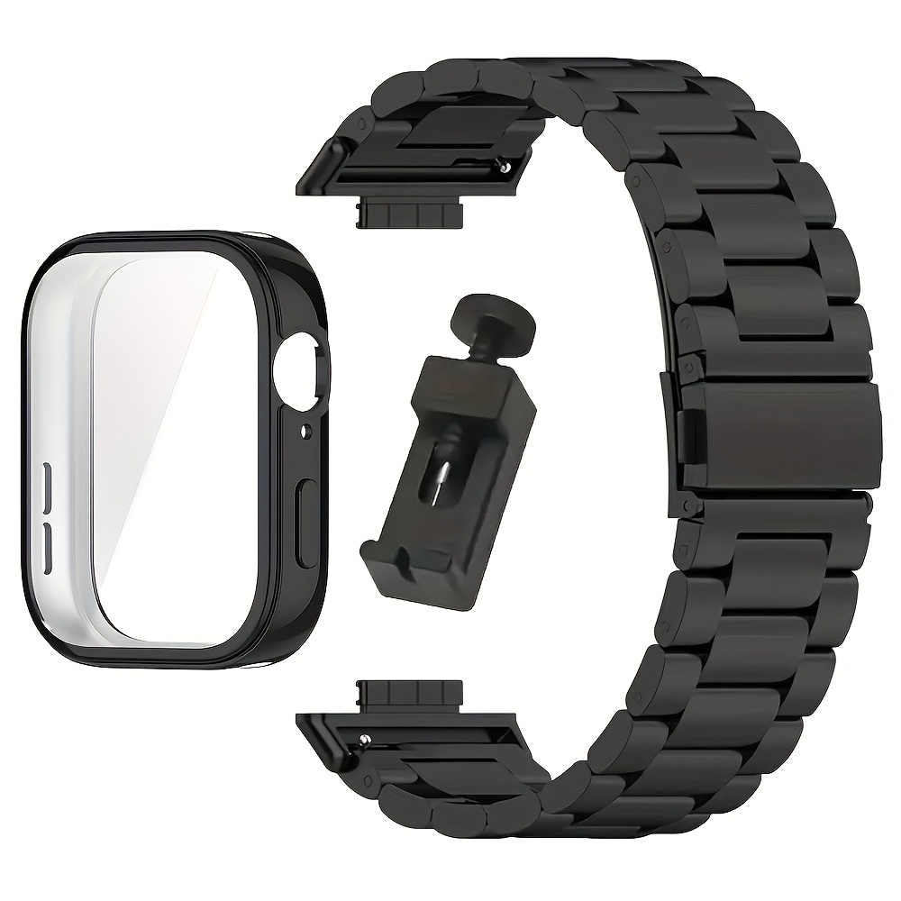 stainless steel watch band+tpu protector case Temu Oman