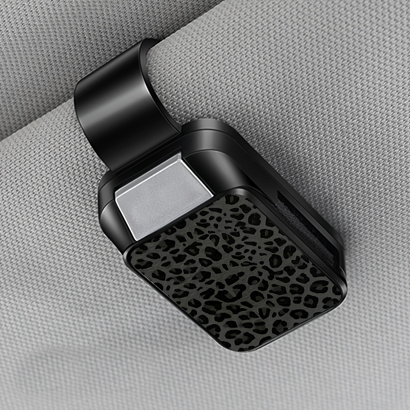 TEMU Pince de Pare-soleil de Voiture Noire à Motif Léopard, Décoration à la Beauté Sauvage, Convient à Plusieurs Modèles de Voitures - Facile à