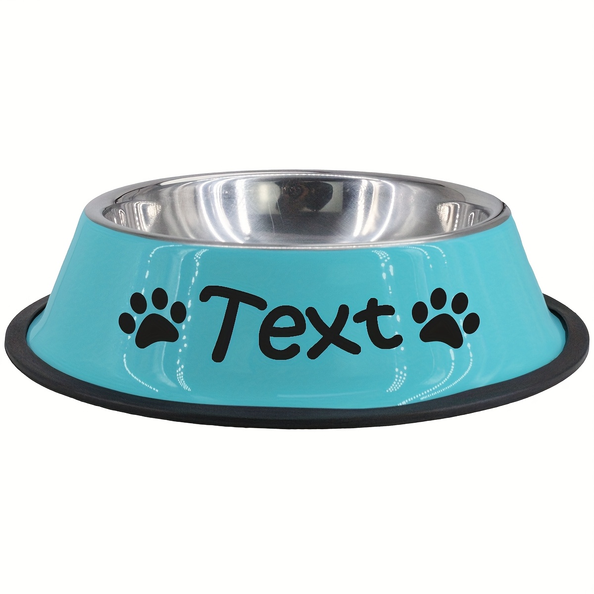 TEMU Customized Colored Stainless Bowls With Personalized Name Options, Available In Various Colors, Patterns, And Sizes For Pet Feeding