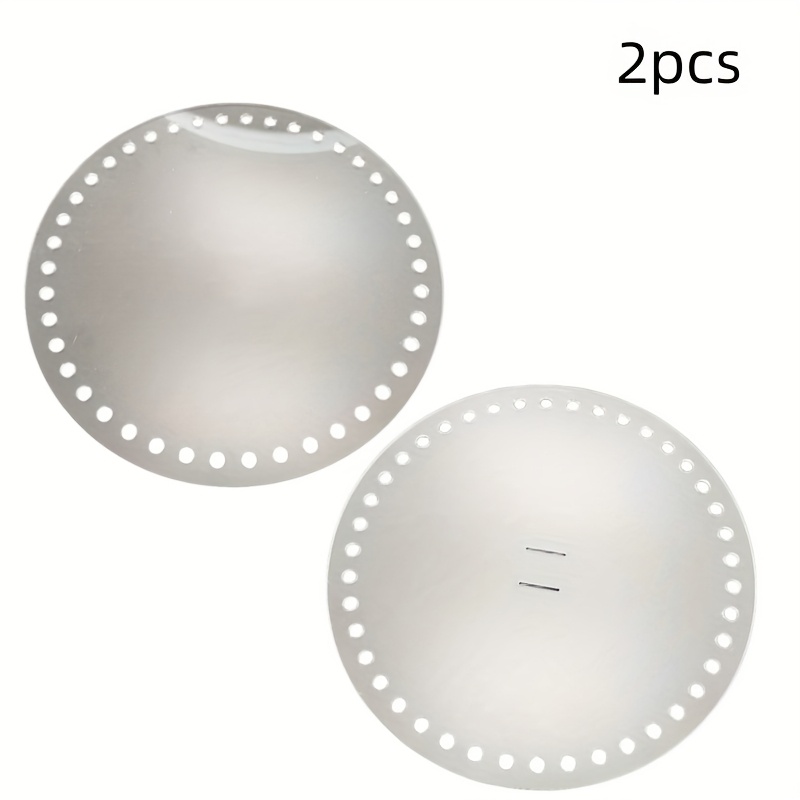 TEMU 2pcs Handmade Braiding Material Pack, Transparent Bag Circular Plate, Bag Hardware Additions, For Weaving Handbags, Jelly Bag Replacement Plate,