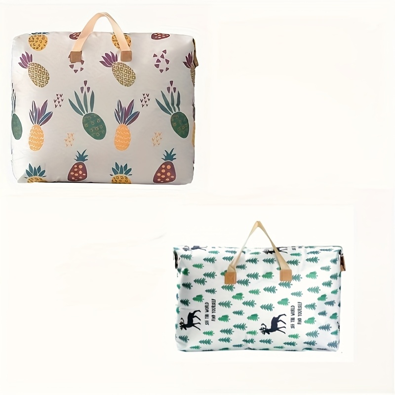 Image of 2pcs Of Large Moving Bags With Zippers And Handles For Storing Dirty Clothes, Comforters, And Travel Sets. Heavy-duty Storage Bags With A Large Capacity For Bedding