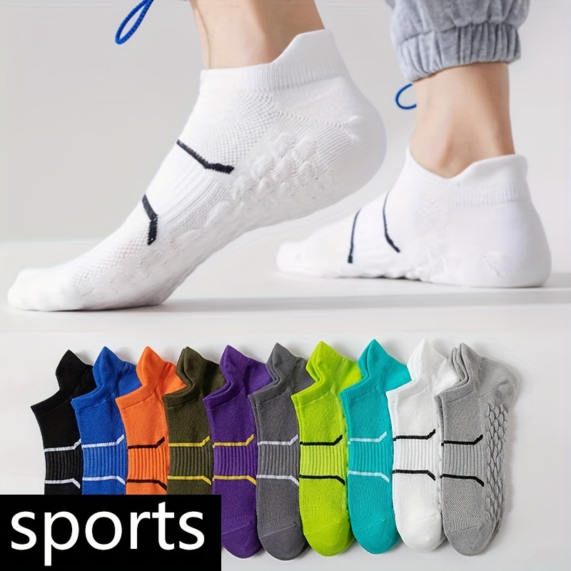 

10 Pairs Of Men's Anti Odor & Sweat Absorption Low Cut Socks, Comfy & Breathable Socks, For Daily & Outdoor Wearing, Spring And Summer