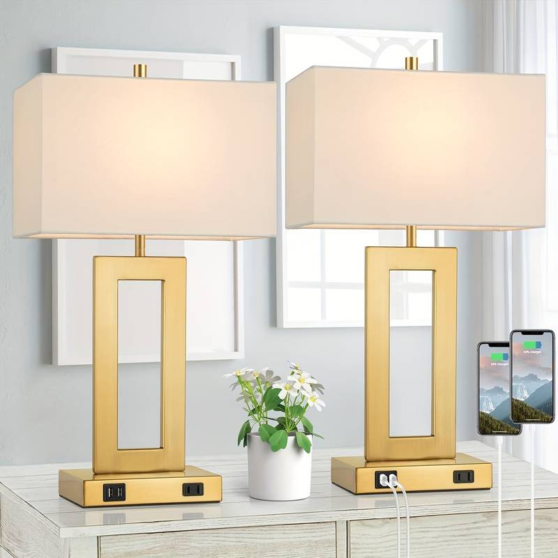 Farmhouse Table Lamp Touch Control 3-Way Dimmable Table Lamp