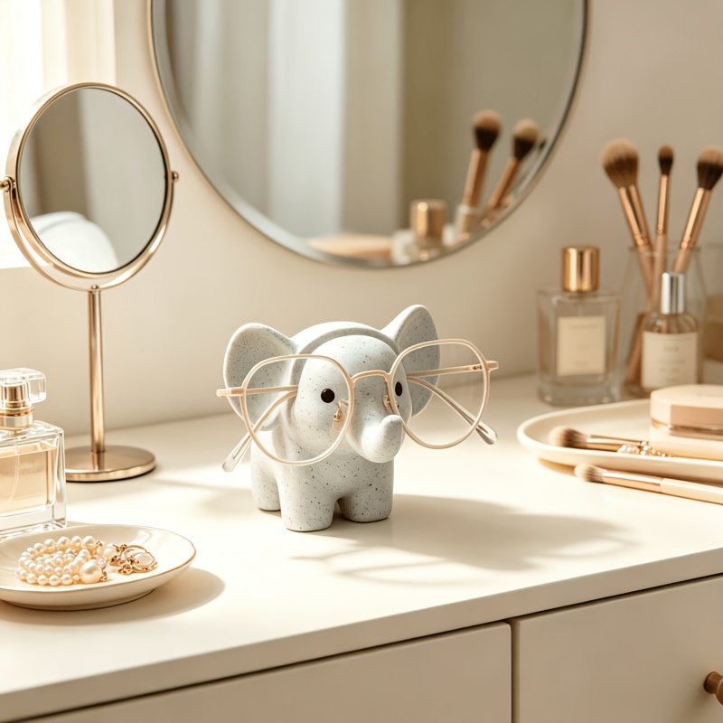 TEMU Cute Shaped Glasses Stand, Suitable For Home Bedside Table Placement Of , Office Desk Placement Of Sunglasses, Light Luxury Desktop Decoration