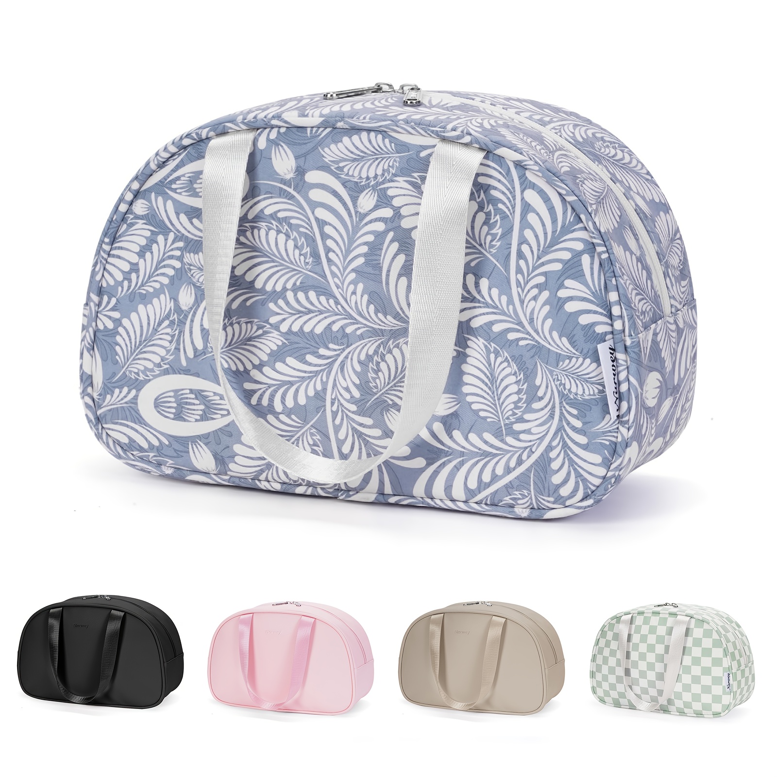 TEMU Toiletry Bag - Large - Capacity Cosmetic & Travel Makeup Organizer, Multi - Compartment Design For Neat Storage Of Makeup Palettes, Brushes,