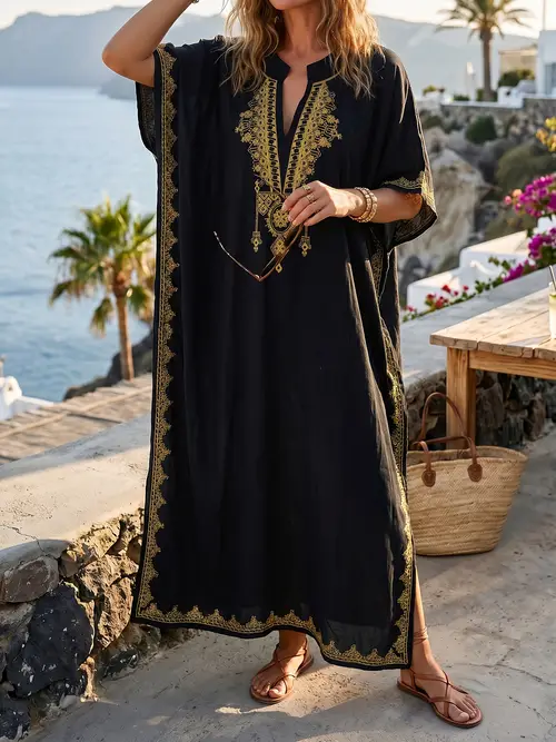 Beach Robe Pattern ladies kaftan sold on Temu United States