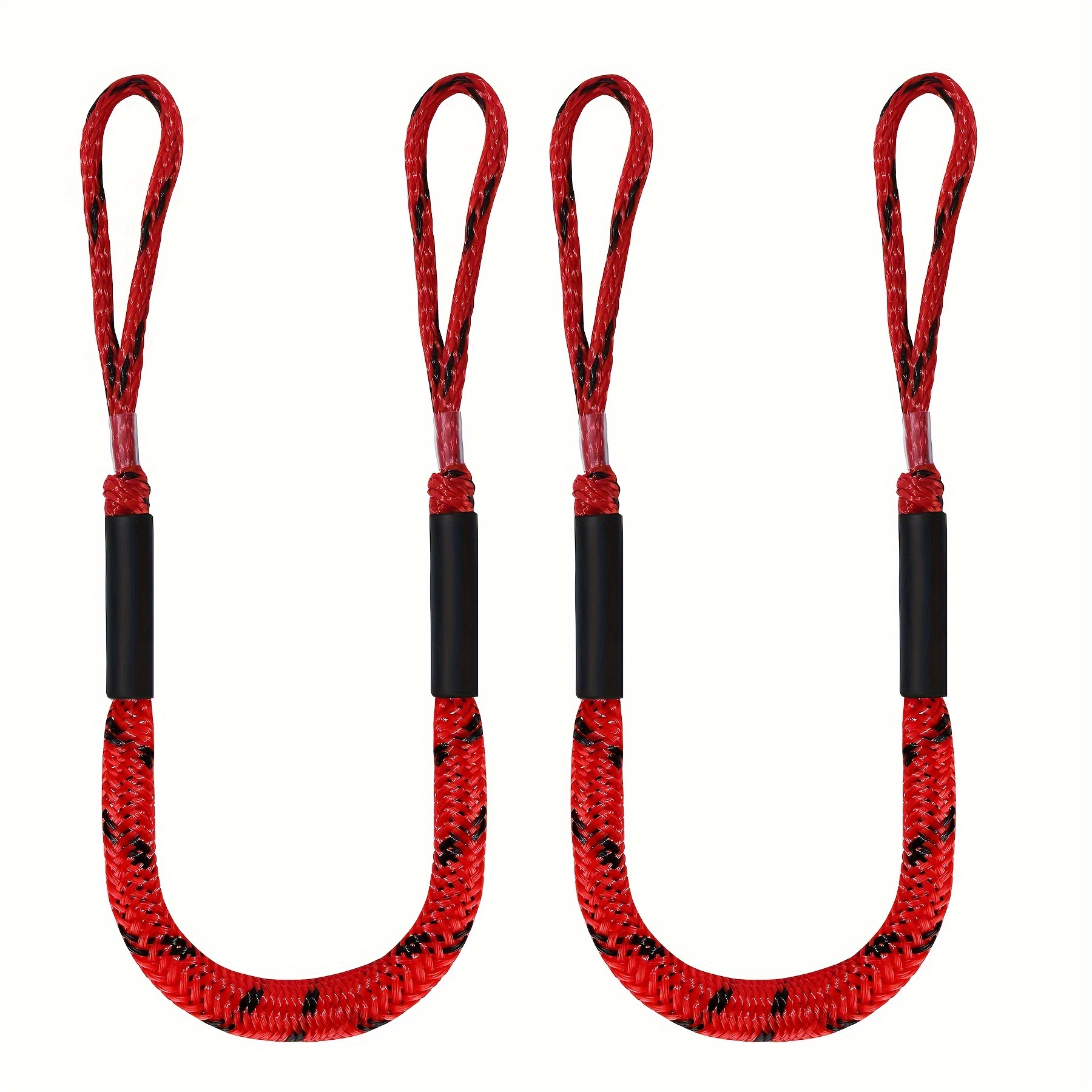 4pcs Bungee Dock Lines Mooring Ropes Of 4-5.5ft Boating Gifts For