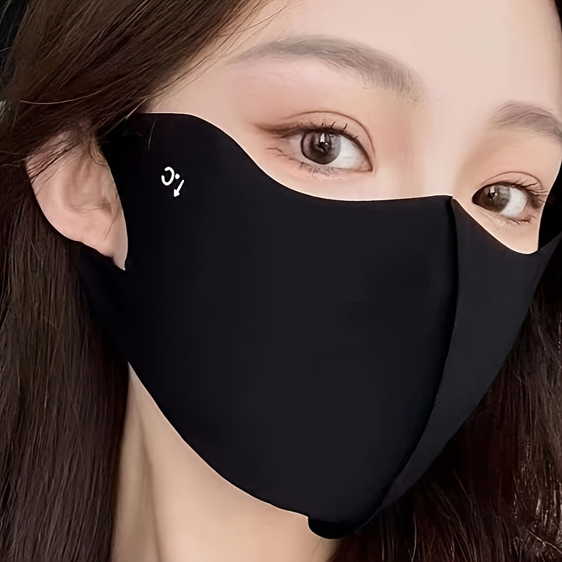 summer sun protection 5d thin breathable sunscreen mask high aesthetic value womens small   sunscreen mask eye corner heat insulation outdoor sunblock uv face mask fishbone thin mask hand wash only details 1