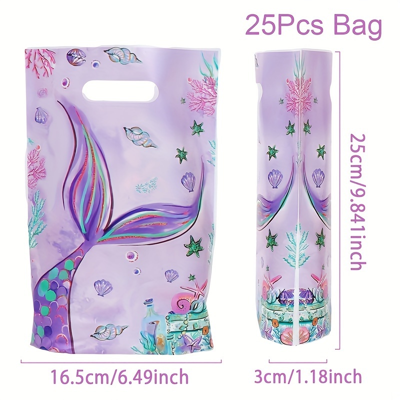 TEMU 10/25/50pcs Handbags, Plastic Bags Bags Gifts Supplies, Underwater Packaging Bag, Birthday Supplies Decoration