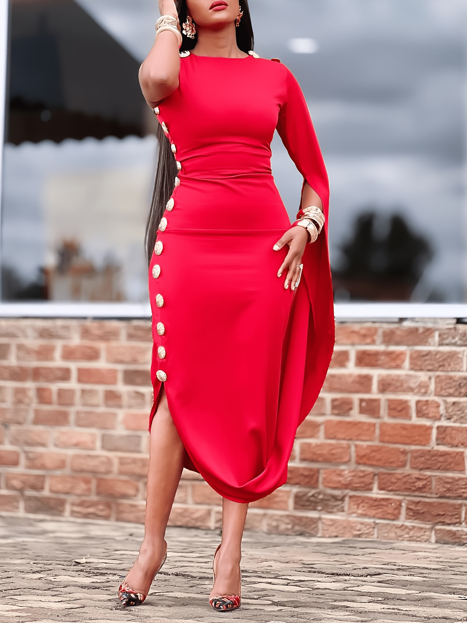 temu red dresses red dresses for women