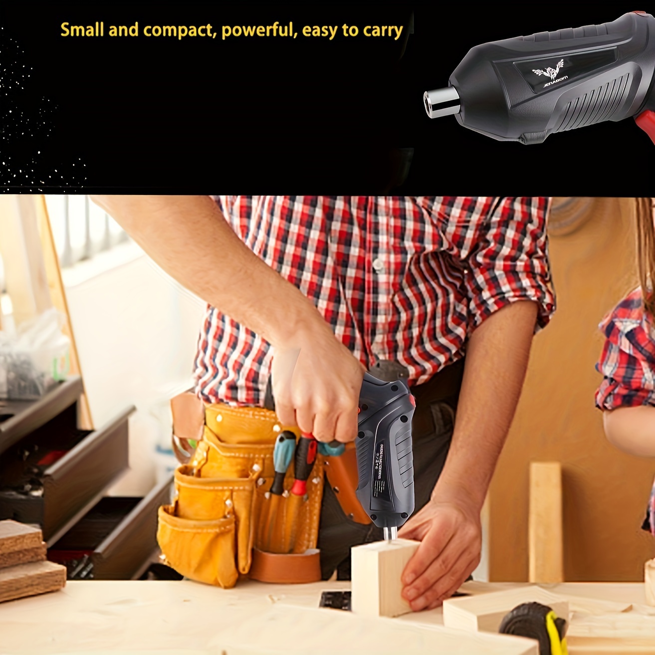 black electric screwdriver 3 6v cordless drill screwdriver rechargeable 3 5n torque electric screw gun micro usb front led light suitable for small details 5