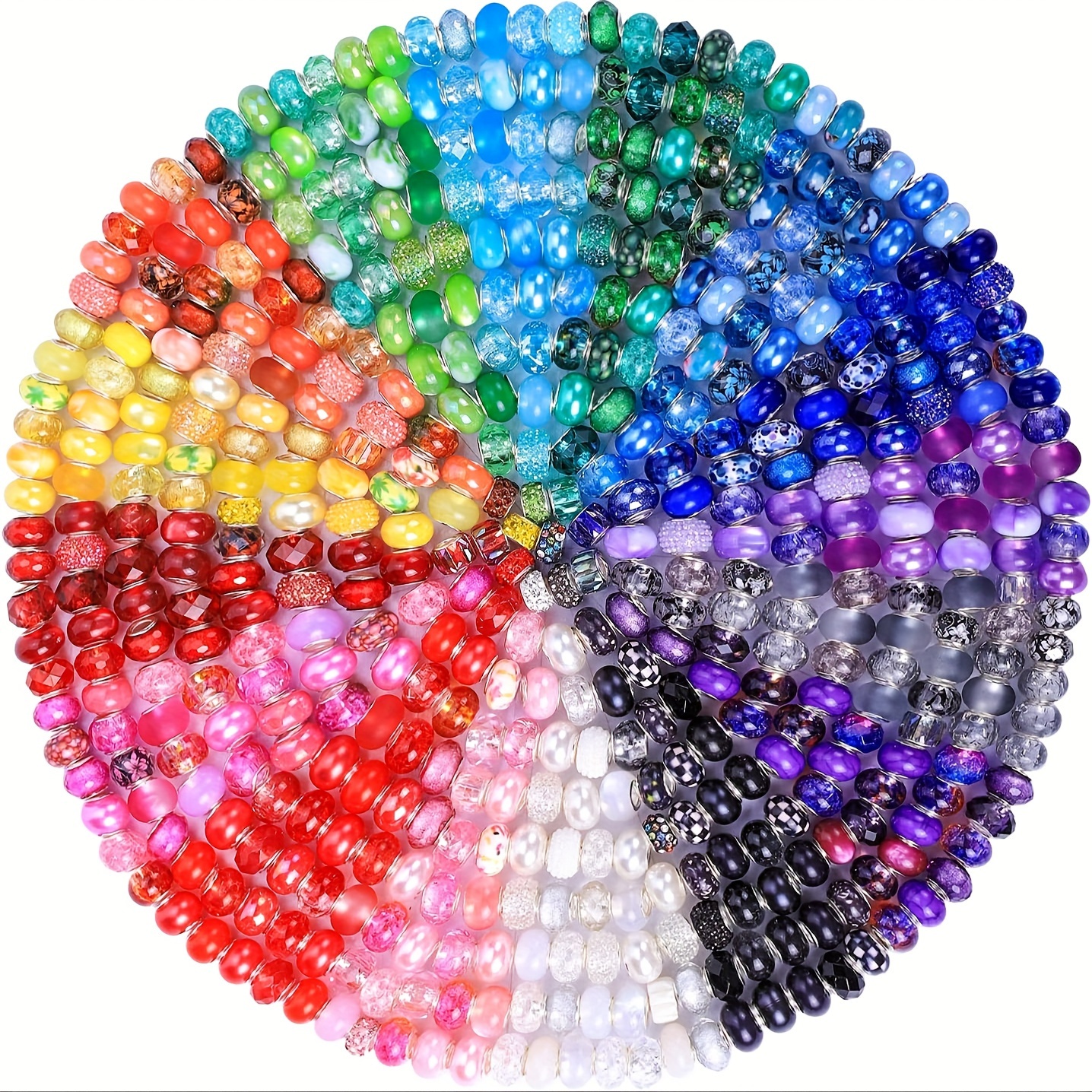 

50/100pcs Large Hole Beads Spacer Beads Charm Fairy Wands Beads Acrylic Craft Beads For Diy Bracelet Jewelry Making