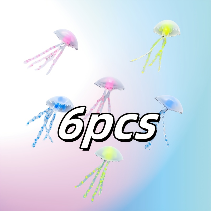 Image of Realistic Jellyfish, Random Color, Decoration, Hanging , Safe And To Fish, Vibrant Jellyfish -shaped Body And , Lifelike Aquarium Ornament, No Electricity Required, Underwater Scenery