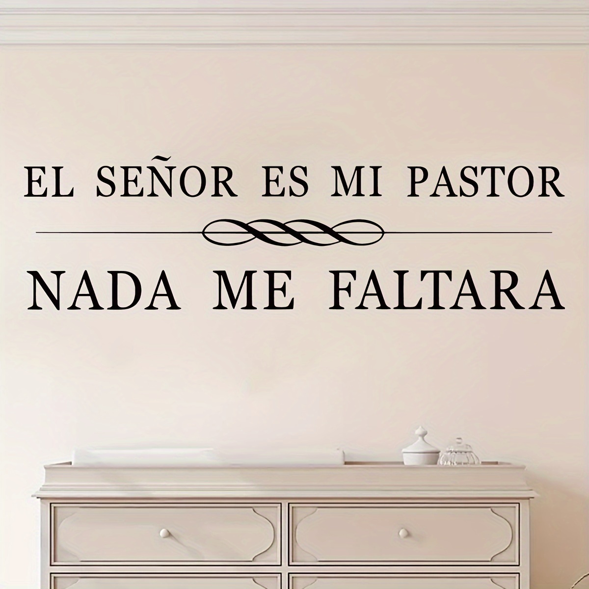 

1pc Contemporary Style, Spanish Quote Pvc Wall Sticker, "el Señor Es Mi Slogan Pastor, Nada Me Faltará" Decal, Removable Art Decor For Bedroom, Living Room, Windows, Doors, Foyer Decor